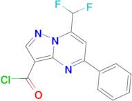 7-Difluoromethyl-5-phenyl-pyrazolo[1,5-a]pyrimidine-3-carbonyl chloride