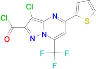 3-Chloro-5-thiophen-2-yl-7-trifluoromethyl-pyrazolo[1,5-a]pyrimidine-2-carbonyl chloride