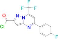 5-(4-Fluoro-phenyl)-7-trifluoromethyl-pyrazolo[1,5-a]pyrimidine-2-carbonyl chloride