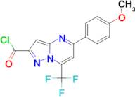 5-(4-Methoxy-phenyl)-7-trifluoromethyl-pyrazolo-[1,5-a]pyrimidine-2-carbonyl chloride