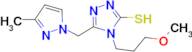 4-(3-Methoxy-propyl)-5-(3-methyl-pyrazol-1-ylmethyl)-4H-[1,2,4]triazole-3-thiol