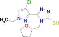 5-(4-Chloro-1-ethyl-1H-pyrazol-3-yl)-4-(tetrahydro-furan-2-ylmethyl)-4H-[1,2,4]triazole-3-thiol
