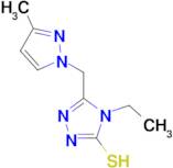 4-Ethyl-5-(3-methyl-pyrazol-1-ylmethyl)-4H-[1,2,4]triazole-3-thiol