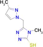 4-Methyl-5-(3-methyl-pyrazol-1-ylmethyl)-4H-[1,2,4]triazole-3-thiol