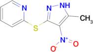 2-[(3-Methyl-4-nitro-1H-pyrazol-5-yl)thio]pyridine