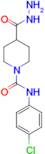 4-Hydrazinocarbonyl-piperidine-1-carboxylic acid(4-chloro-phenyl)-amide