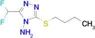 3-Butylsulfanyl-5-difluoromethyl-[1,2,4]triazol-4-ylamine