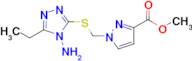 1-(4-Amino-5-ethyl-4H-[1,2,4]triazol-3-ylsulfanyl-methyl)-1H-pyrazole-3-carboxylic acid methyl est…