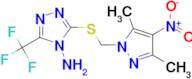 3-(3,5-Dimethyl-4-nitropyrazol-1-ylmethylsulfanyl)-5-trifluoromethyl-[1,2,4]triazol-4-ylamine