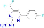 [4-Difluoromethyl-6-(4-fluoro-phenyl)-pyrimidin-2-yl]-hydrazine