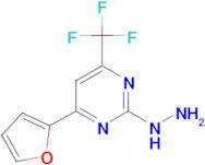 (4-Furan-2-yl-6-trifluoromethyl-pyrimidin-2-yl)-hydrazine