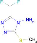 3-Difluoromethyl-5-methylsulfanyl-[1,2,4]triazol-4-ylamine