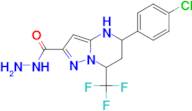 5-(4-Chlorophenyl)-7-(trifluoromethyl)-4,5,6,7-tetrahydropyrazolo[1,5-a]pyrimidine-2-carbohydrazide