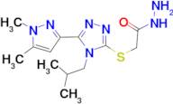 2-{[5-(1,5-Dimethyl-1H-pyrazol-3-yl)-4-isobutyl-4H-1,2,4-triazol-3-yl]thio}acetohydrazide