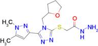 2-{[5-(1,5-Dimethyl-1H-pyrazol-3-yl)-4-[(tetrahydrofuran-2-yl)methyl]-4H-1,2,4-triazol-3-ylsulfanyl]-acetic acid hydrazide