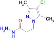 3-(4-Chloro-3,5-dimethyl-1H-pyrazol-1-yl)propionic hydrazide