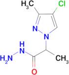 2-(4-Chloro-3-methyl-1H-pyrazol-1-yl)propionic acid hydrazide