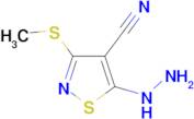 5-Hydrazinyl-3-(methylthio)isothiazole-4-carbonitrile