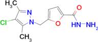 5-(4-Chloro-3,5-dimethyl-pyrazol-1-ylmethyl)-furan-2-carboxylic acid hydrazide