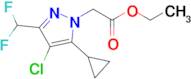 (4-Chloro-5-cyclopropyl-3-difluoromethyl-pyrazol-1-yl)-acetic acid ethyl ester