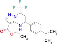 Ethyl 5-(4-isopropylphenyl)-7-(trifluoromethyl)-4,5,6,7-tetrahydropyrazolo[1,5-a]pyrimidine-3-ca...