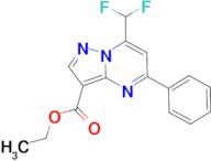 7-Difluoromethyl-5-phenyl-pyrazolo[1,5- a ]pyrimidine-3-carboxylic acid ethyl ester