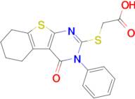 (4-Oxo-3-phenyl-3,4,5,6,7,8-hexahydro-benzo[4,5]thieno[2,3- d ]pyrimidin-2-ylsulfanyl)-acetic acid