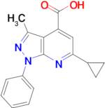 6-Cyclopropyl-3-methyl-1-phenyl-1 H -pyrazolo[3,4- b ]pyridine-4-carboxylic acid