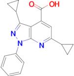 3,6-Dicyclopropyl-1-phenyl-1 H -pyrazolo[3,4- b ]pyridine-4-carboxylic acid
