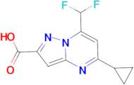 5-Cyclopropyl-7-difluoromethyl-pyrazolo[1,5- a ]pyrimidine-2-carboxylic acid