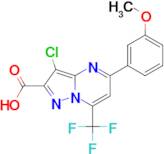 3-Chloro-5-(3-methoxy-phenyl)-7-trifluoromethyl-pyrazolo[1,5- a ]pyrimidine-2-carboxylic acid