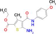 5-Amino-4-(4-methoxy-phenylcarbamoyl)-3-methyl-thiophene-2-carboxylic acid ethyl ester