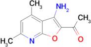 1-(3-Amino-4,6-dimethyl-furo[2,3- b ]pyridin-2-yl)-ethanone