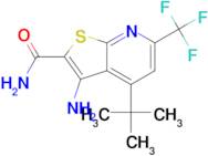 3-Amino-4- tert -butyl-6-trifluoromethyl-thieno[2,3- b ]pyridine-2-carboxylic acid amide