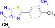 2-Methyl-5-(3-methyl-[1,2,4]triazolo[3,4- b ][1,3,4]thiadiazol-6-yl)-phenylamine