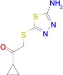 2-(5-Amino-[1,3,4]thiadiazol-2-ylsulfanyl)-1-cyclopropyl-ethanone