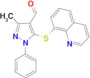 3-Methyl-1-phenyl-5-(quinolin-8-ylsulfanyl)-1 H -pyrazole-4-carbaldehyde