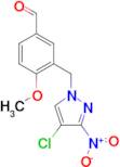 3-(4-Chloro-3-nitro-pyrazol-1-ylmethyl)-4-methoxy-benzaldehyde