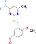 3-(4-Difluoromethyl-6-methyl-pyrimidin-2-ylsulfanylmethyl)-4-methoxy-benzaldehyde