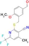 2-(5-Formyl-2-methoxy-benzylsulfanyl)-4-methyl-6-trifluoromethyl-nicotinonitrile