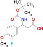 3-tert-Butoxycarbonylamino-3-(3-fluoro-4-methoxy-phenyl)-propionic acid