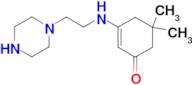 5,5-Dimethyl-3-(2-piperazin-1-yl-ethylamino)-cyclohex-2-enone