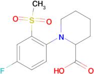 1-[4-Fluoro-2-(methylsulfonyl)phenyl]piperidine-2-carboxylic acid