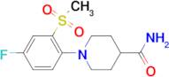 1-[4-Fluoro-2-(methylsulfonyl)phenyl]piperidine-4-carboxamide