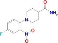 1-(4-Fluoro-2-nitrophenyl)piperidine-4-carboxamide