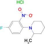 1-(4-Fluoro-2-nitrophenyl)-2-methylpiperidinehydrochloride