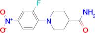 1-(2-Fluoro-4-nitrophenyl)piperidine-4-carboxamide