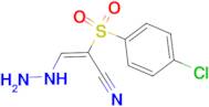 2-((4-Chlorophenyl)sulfonyl)-3-hydrazinoprop-2-enenitrile