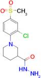 1-[(2-Chloro-4-methylsulfonyl)phenyl]piperidine-3-carbohydrazide