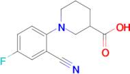 1-(2-Cyano-4-fluorophenyl)piperidine-3-carboxylic acid